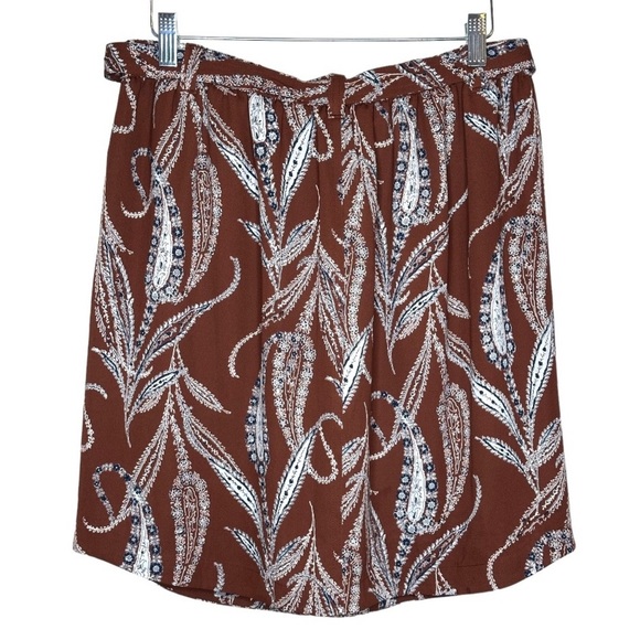 Pre-owned Loft retro brown and tan mini skirt - Picture 3 of 6